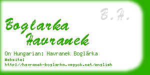 boglarka havranek business card
